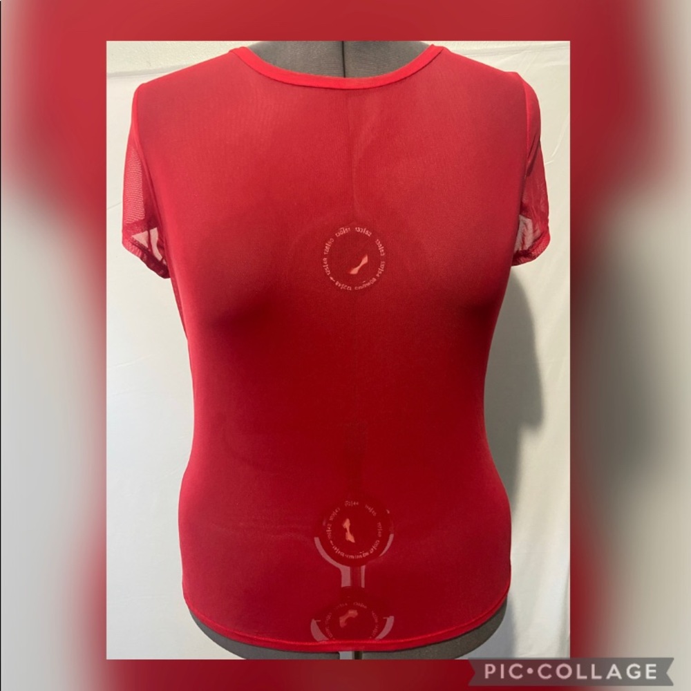 Torrid NWT red mesh tee